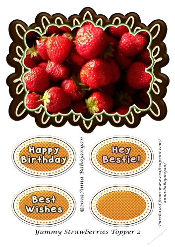 Yummy Strawberries Topper 2
