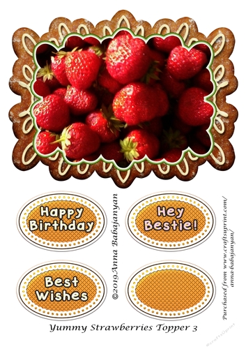 Yummy Strawberries Topper 3