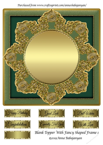 Blank Topper With Fancy Shaped Frame 1