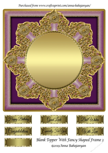 Blank Topper With Fancy Shaped Frame 3