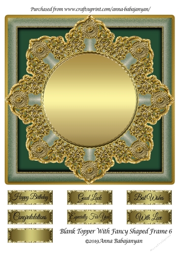 Blank Topper With Fancy Shaped Frame 6