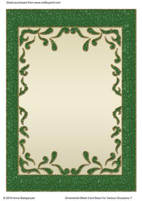Ornamental Blank Card Base for Various Occasions 7