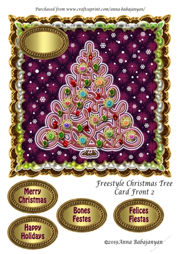 Freestyle Christmas Tree Card Front 2