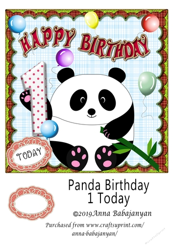 Panda Birthday 1 Today