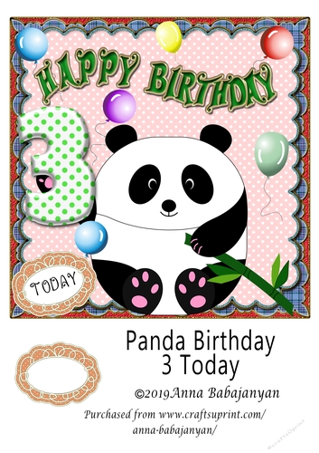 Panda Birthday 3 Today