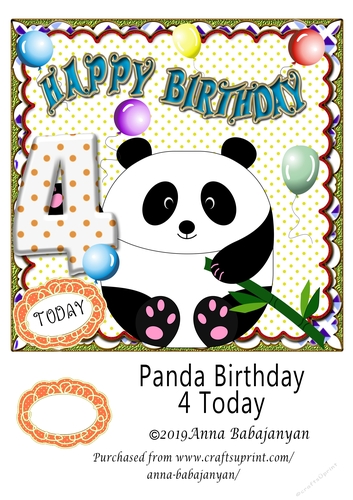 Panda Birthday 4 Today