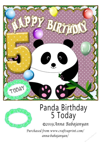 Panda Birthday 5 Today
