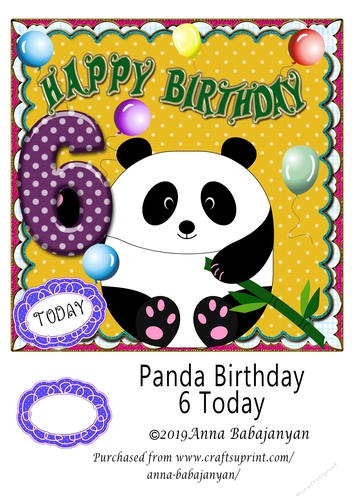 Panda Birthday 6 Today