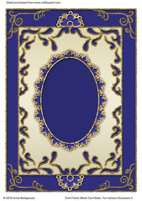 Oval Frame Blank Card Base for Various Occasions 4