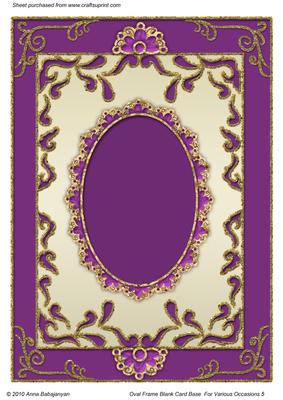 Oval Frame Blank Card Base for Various Occasions 5