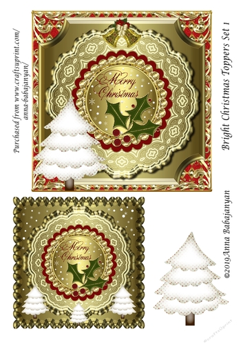 Bright Christmas Toppers Set 1