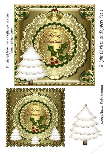 Bright Christmas Toppers Set 2