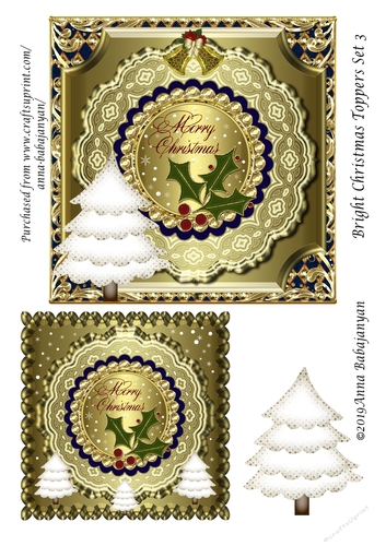 Bright Christmas Toppers Set 3