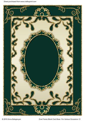 Oval Frame Blank Card Base for Various Occasions 13