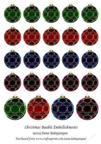 Christmas Bauble Embellishments