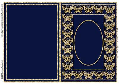 Elegant Butterfly Frame Blank / Aperture Card 5