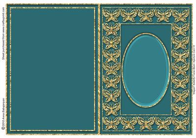 Elegant Butterfly Frame Blank / Aperture Card 10