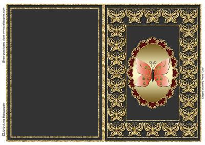 Elegant Butterfly Frame Card