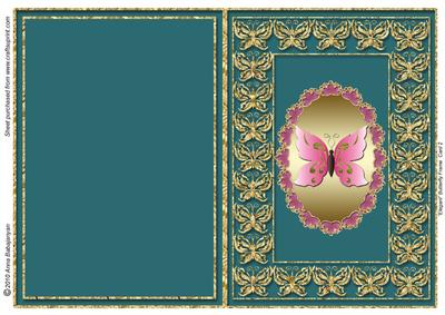 Elegant Butterfly Frame Card 2