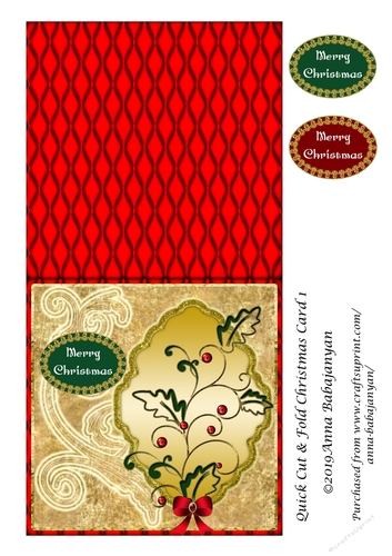 Quick Cut & Fold Christmas Card 1
