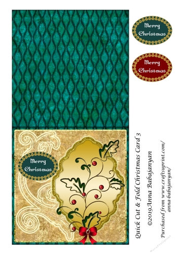 Quick Cut & Fold Christmas Card 3