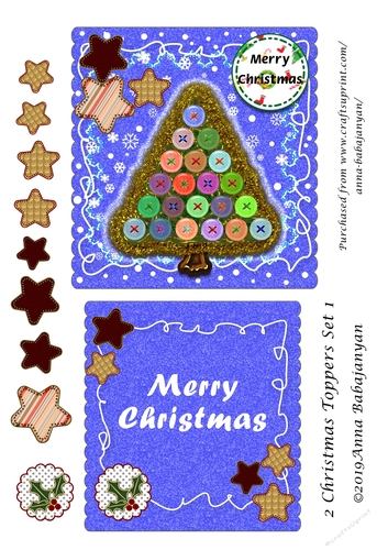 2 Christmas Toppers Set 1