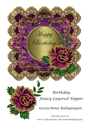 Birthday Fancy Layered Topper