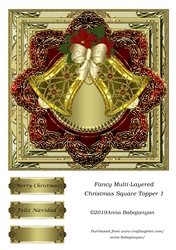 Fancy Multi-Layered Christmas Square Topper 1