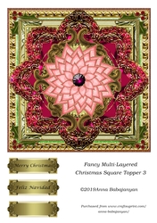 Fancy Multi-Layered Christmas Square Topper 3