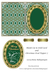 Blank Cut & Fold Card and Christmas Oval Topper 7