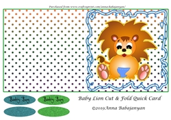 Baby Lion Cut & Fold Quick Card