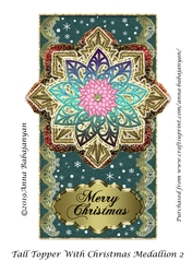 Tall Topper With Christmas Medallion 2
