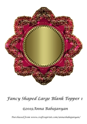 Fancy Shaped Large Blank Topper 1