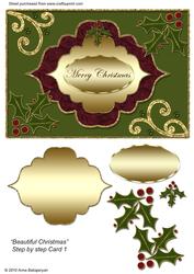 Beautiful Christmas Step by Step Card 1
