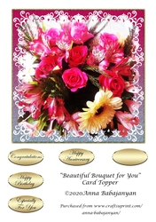 Beautiful Bouquet for You Card Topper