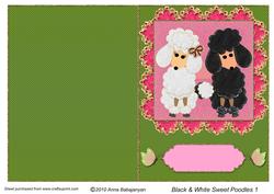 Black & White Sweet Poodles 1