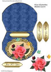 Rose & Butterflies Wobble Card 8