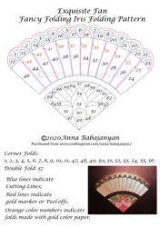 Exquisite Fan Fancy Folding Iris Folding Pattern