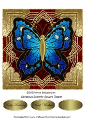 Gorgeous Butterfly Square Topper