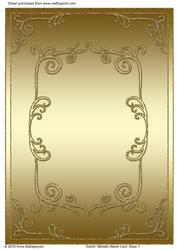 Swirls Metallic Blank Card Base 1