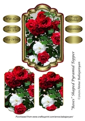 Roses Shaped Pyramid Topper