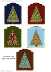 Christmas Tree Tags/ Mini Toppers
