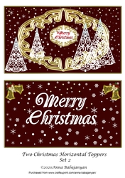 Two Christmas Horizontal Toppers Set 2