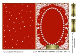 5x7 Snowy Christmas Blank Card 10