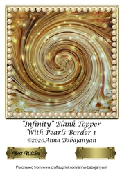 Infinity Blank Topper With Pearls Border 1