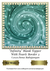 Infinity Blank Topper With Pearls Border 3