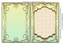 Blank Metallic Card with Decorated Borders 7
