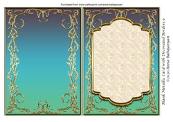 Blank Metallic Card with Decorated Borders 9