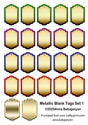 Metallic Blank Tags Set 1