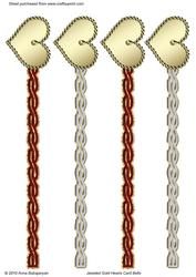 Jeweled Gold Hearts Card Belts
